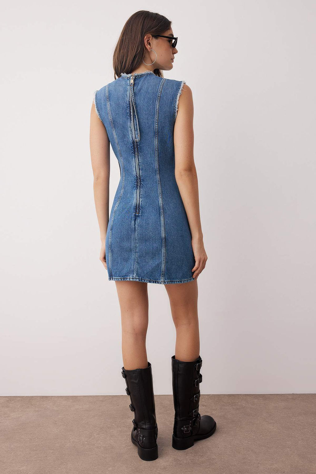 Mavi Dikis Detayl? Mini Denim Elbise TWOAW26EL00193