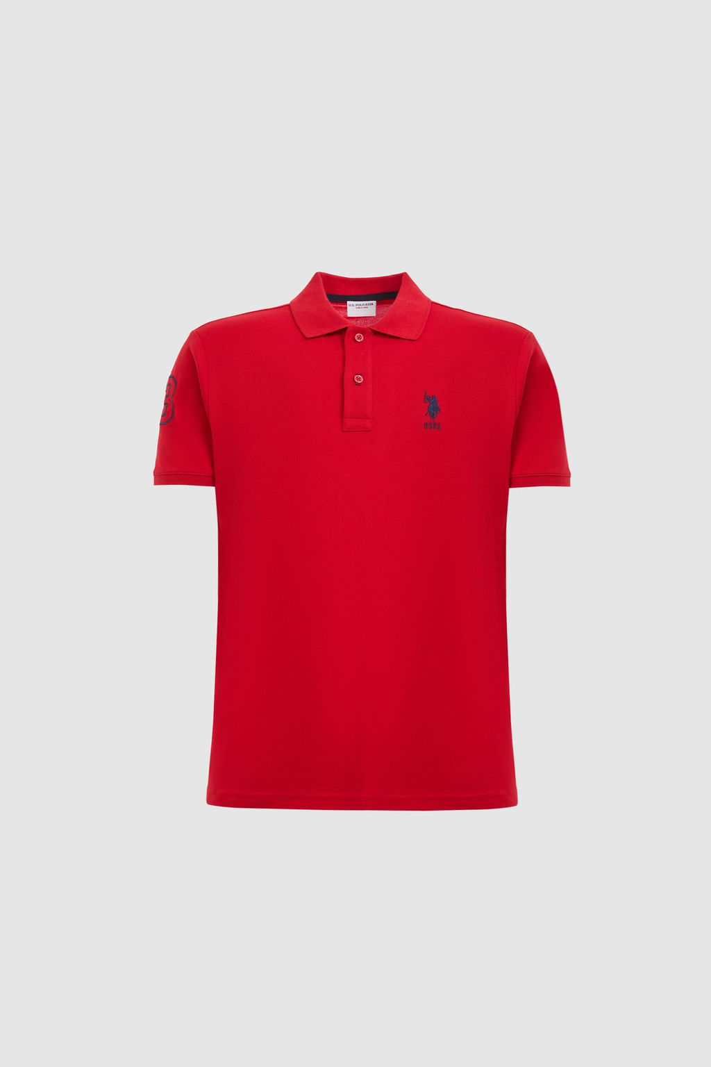 Erkek Slim Fit Polo Yaka K_rm_z_ Basic Ti__rt