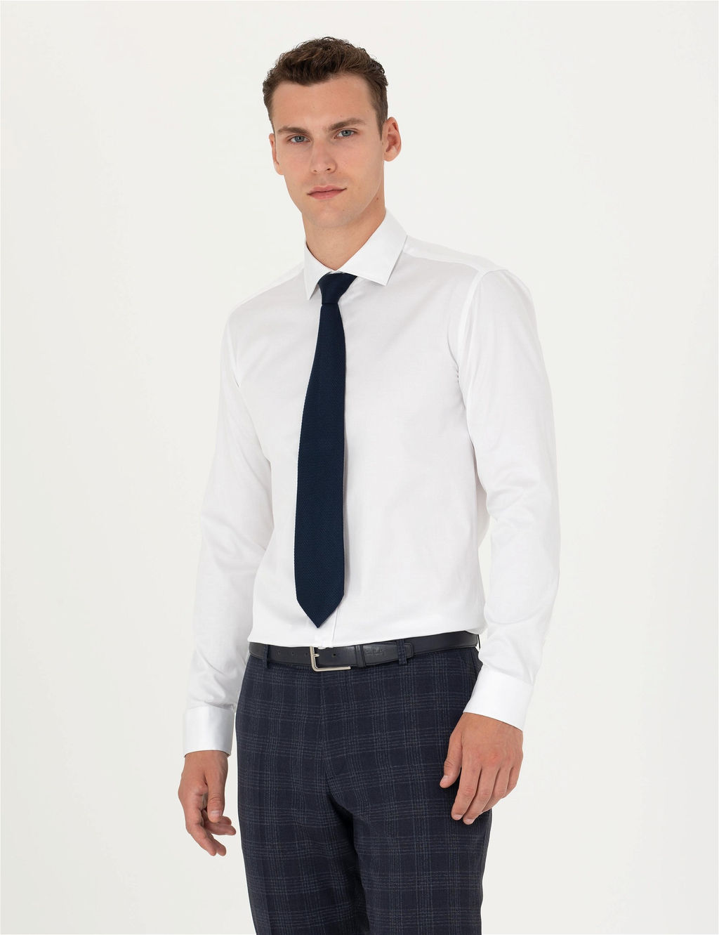 Beyaz Ex. Slim Fit Uzun Kollu Basic G_mlek