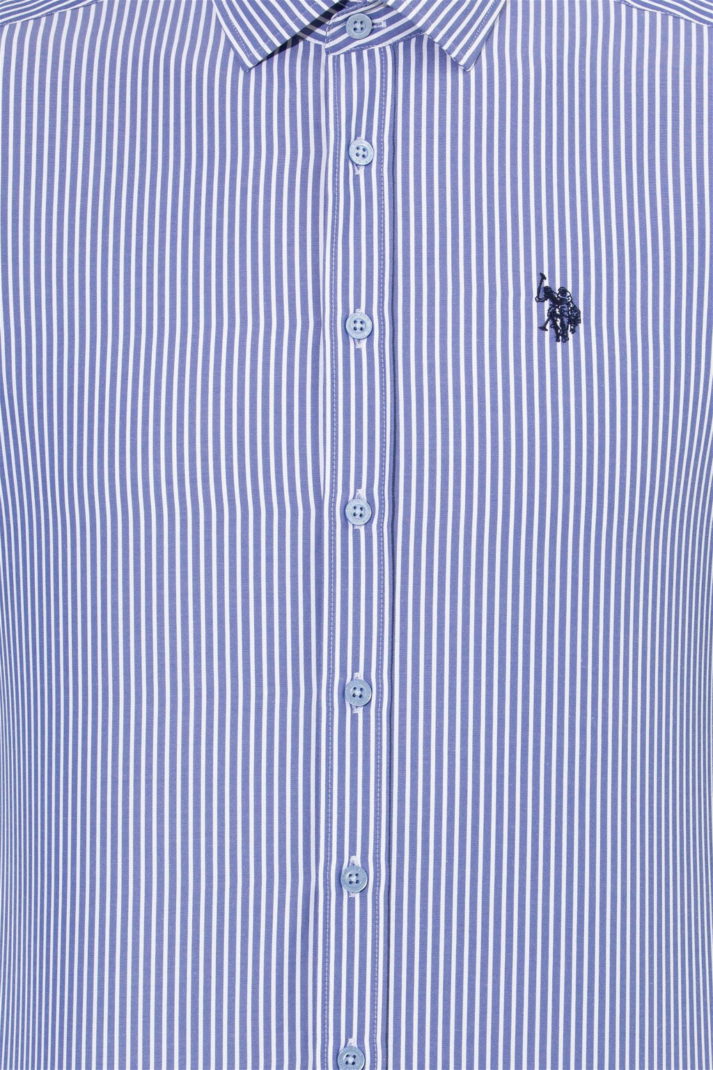 Мужская рубашка сакс в белую полоску Неожиданная скидка в корзине - U.s. polo assn фото 6