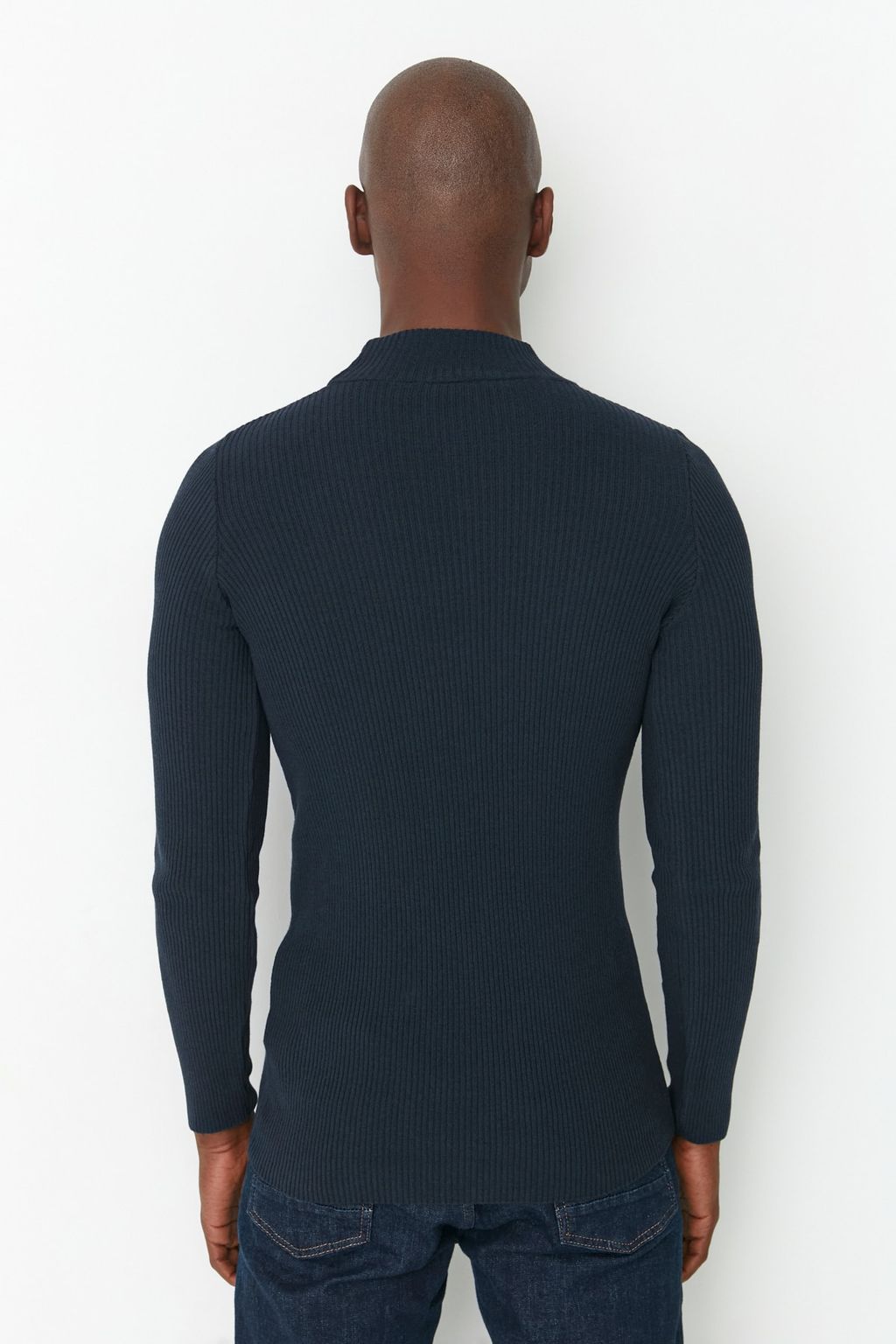 TRENDYOL MAN Ekru Slim Fit Pamuklu Yar?m Bal?kc? Yaka Fitilli Orgu Kazak TMNAW21KZ0568 - Trendyolmilla фото 61