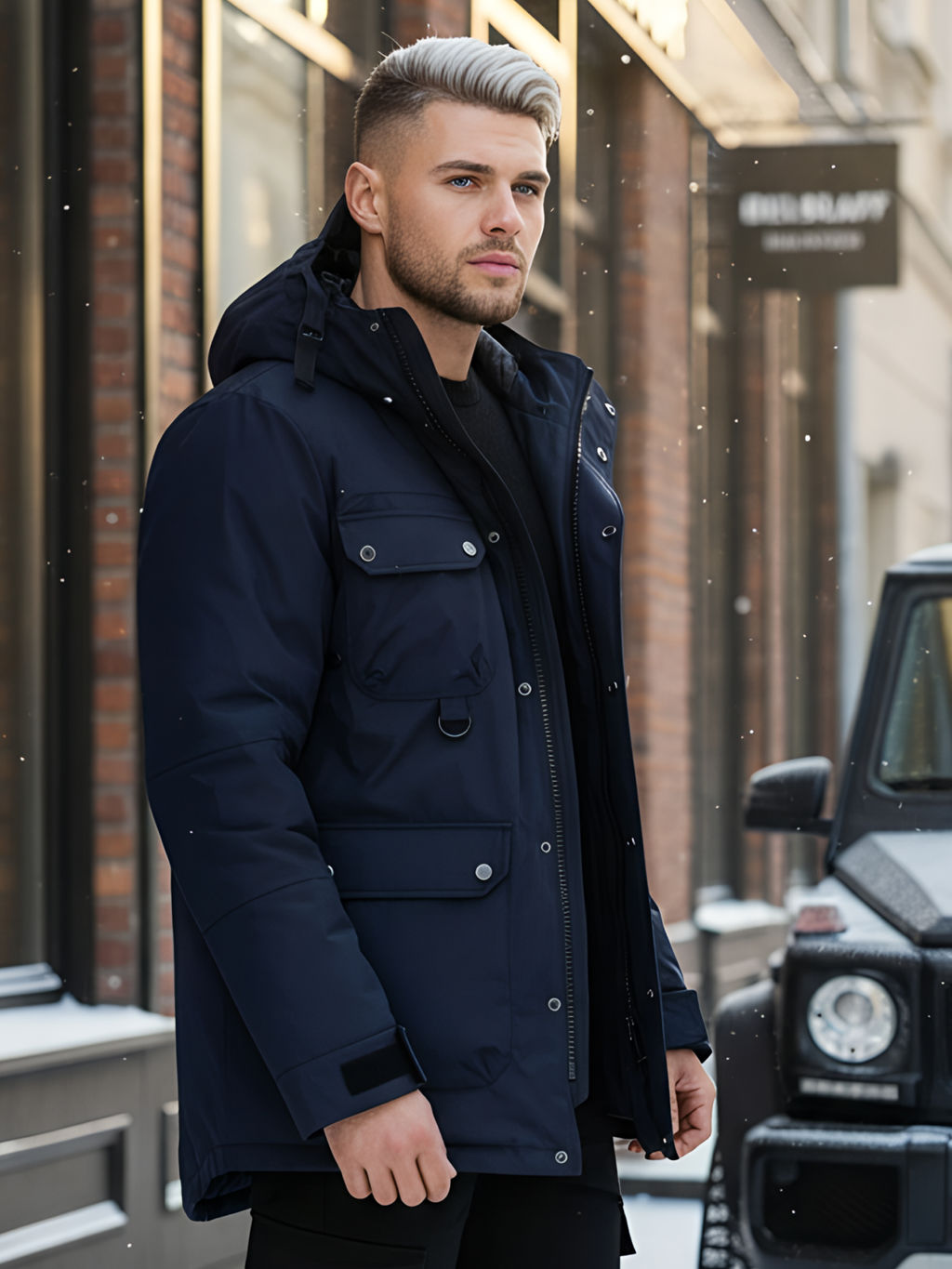 Горнолыжная куртка MTFORCE мужская темно-синего цвета 2302TS  фото 32