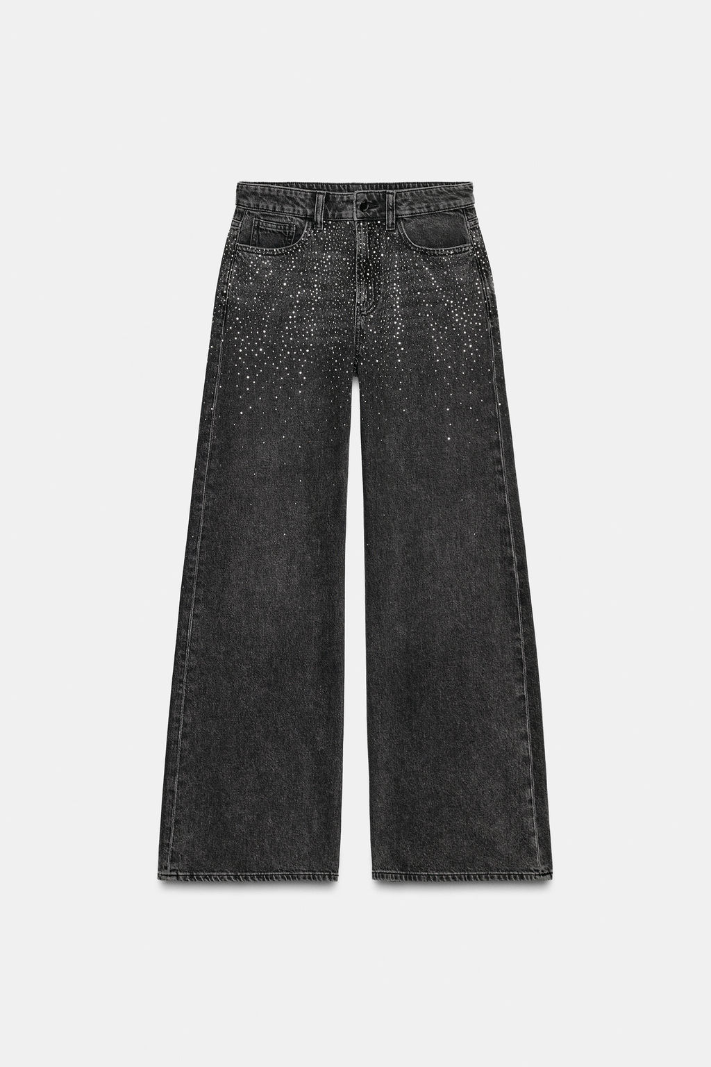 Z1975 LOOSE WIDE-LEG JEANS WITH SHINY BEADS - Zara фото 6
