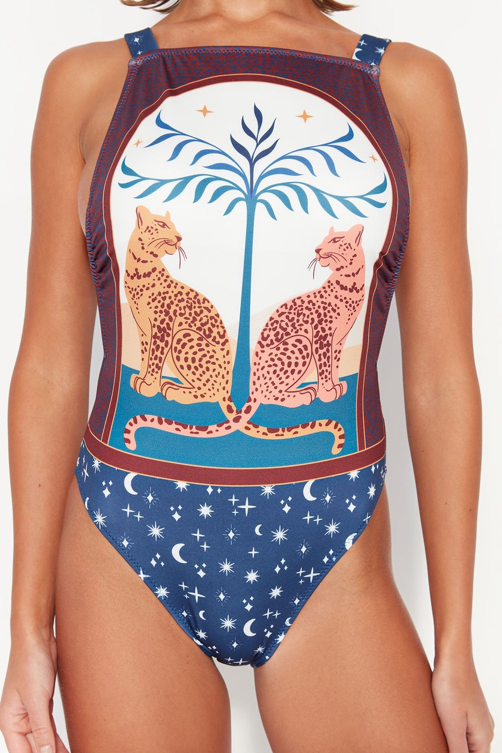 Leopar Desenli Halter Yaka Normal Paca Mayo TBESS23MA00345 - Trendyolmilla фото 4