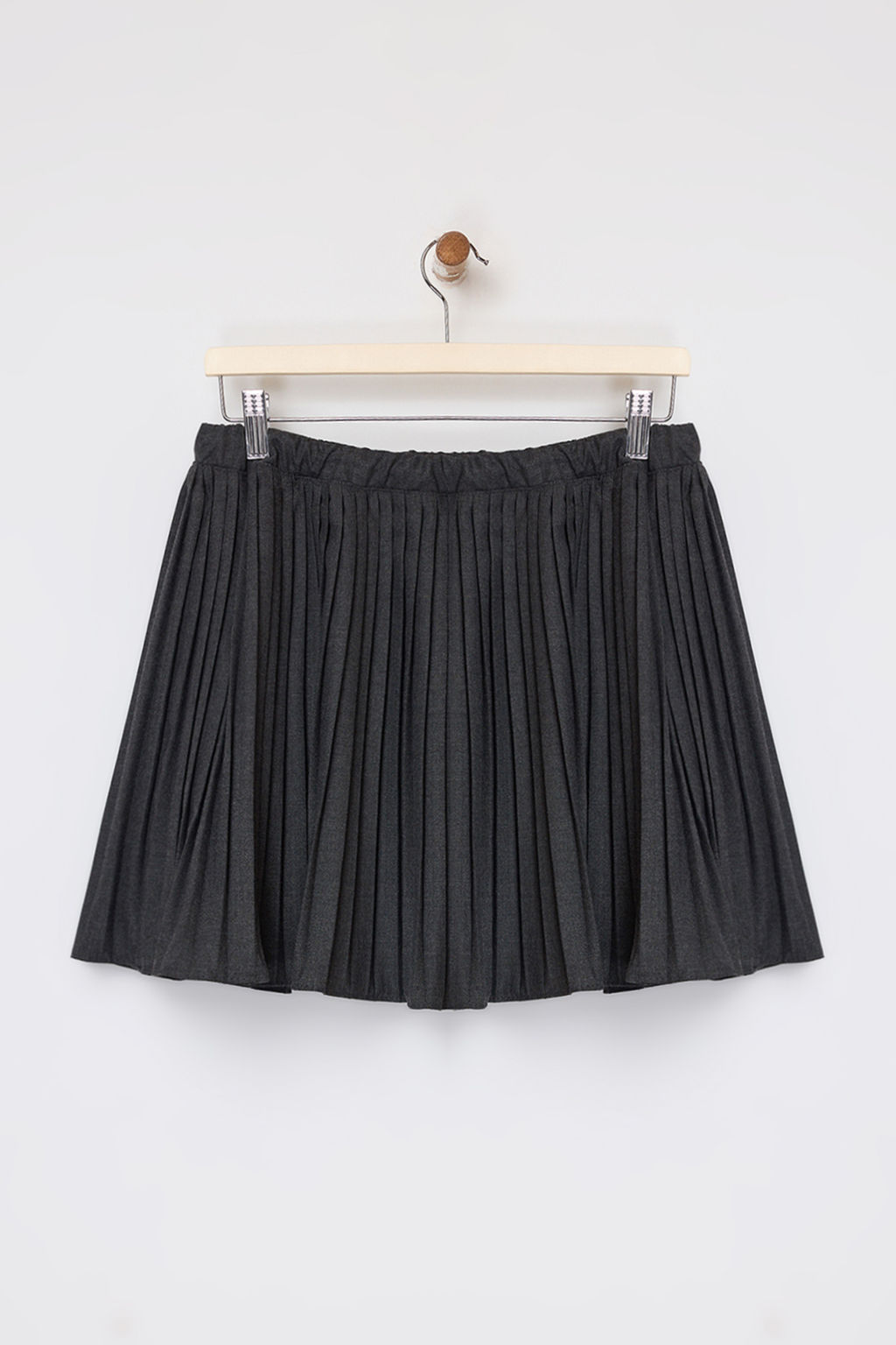Antrasit Piliseli Poliviskon Dokuma Mini Etek TWOSS26ET00014 - Trendyolmilla фото 7