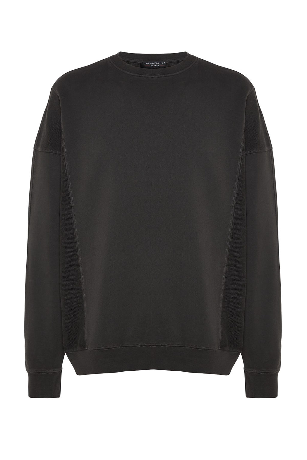 TRENDYOL MAN Antrasit %100 Pamuk Premium Oversize/Genis Kesim Eskitme/Soluk Efektli Sweatshirt TMNAW24SW00023 - Trendyolmilla фото 7