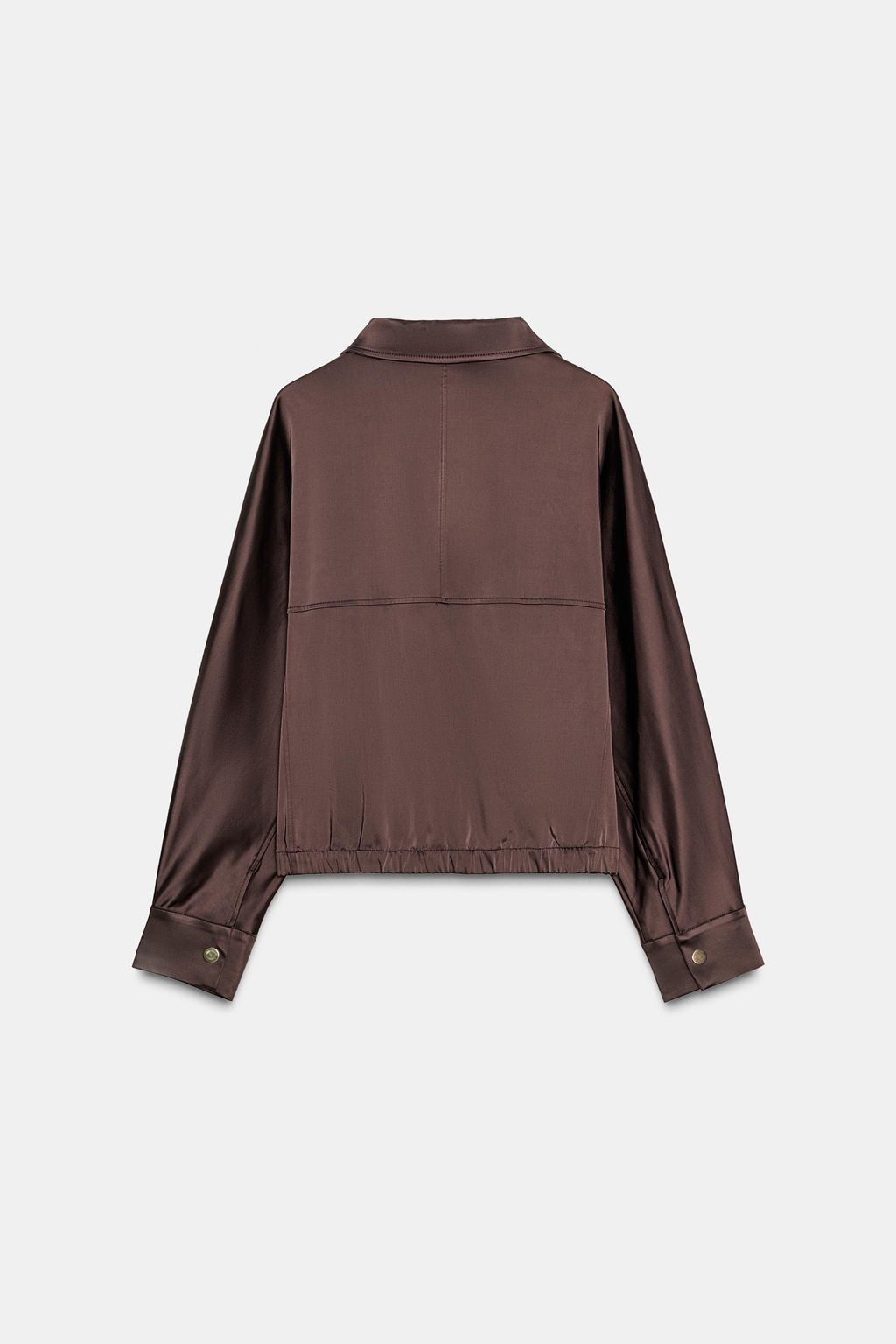 SATIN ZIP-UP JACKET - Zara фото 6