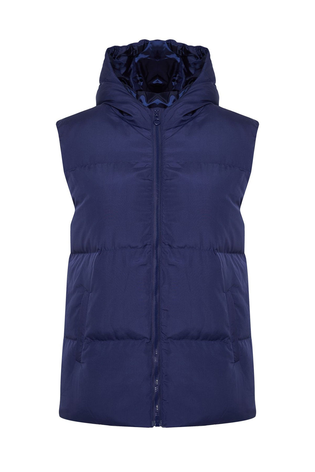 TRENDYOLMILLA Koyu Mavi Oversize Kapusonlu Su Itici Sisme Yelek TWOAW24YE00019  фото 7