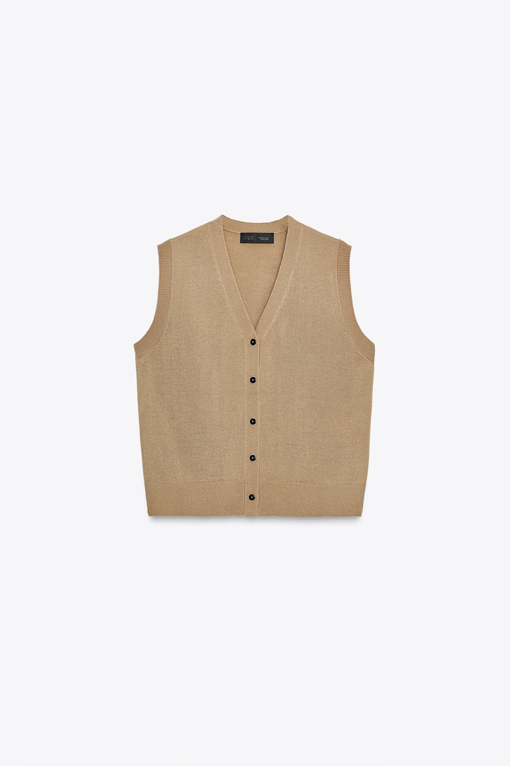 PLAIN KNIT WAISTCOAT TOP - Zara фото 12