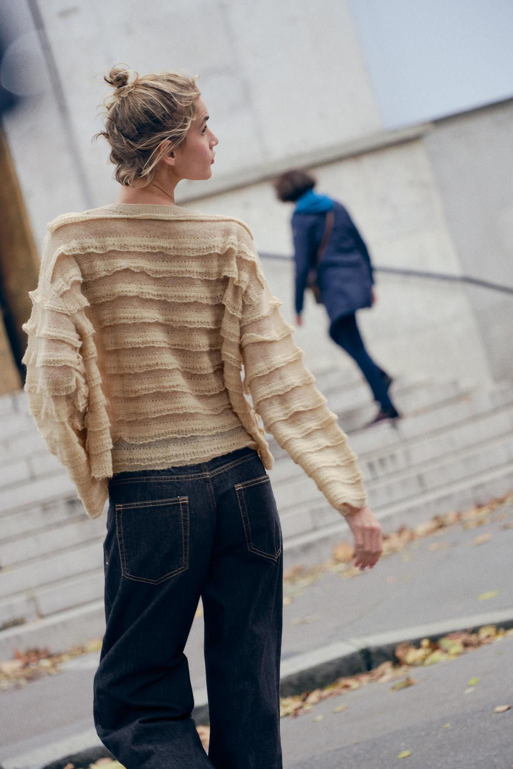 RUFFLED KNIT SWEATER - Zara фото 2