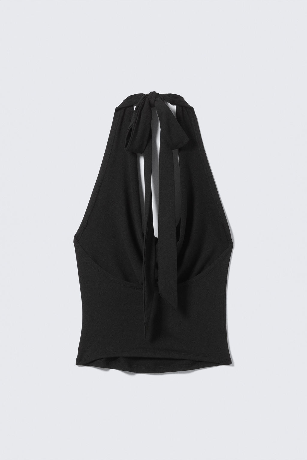 Top tipo halter con ca?da en cascada