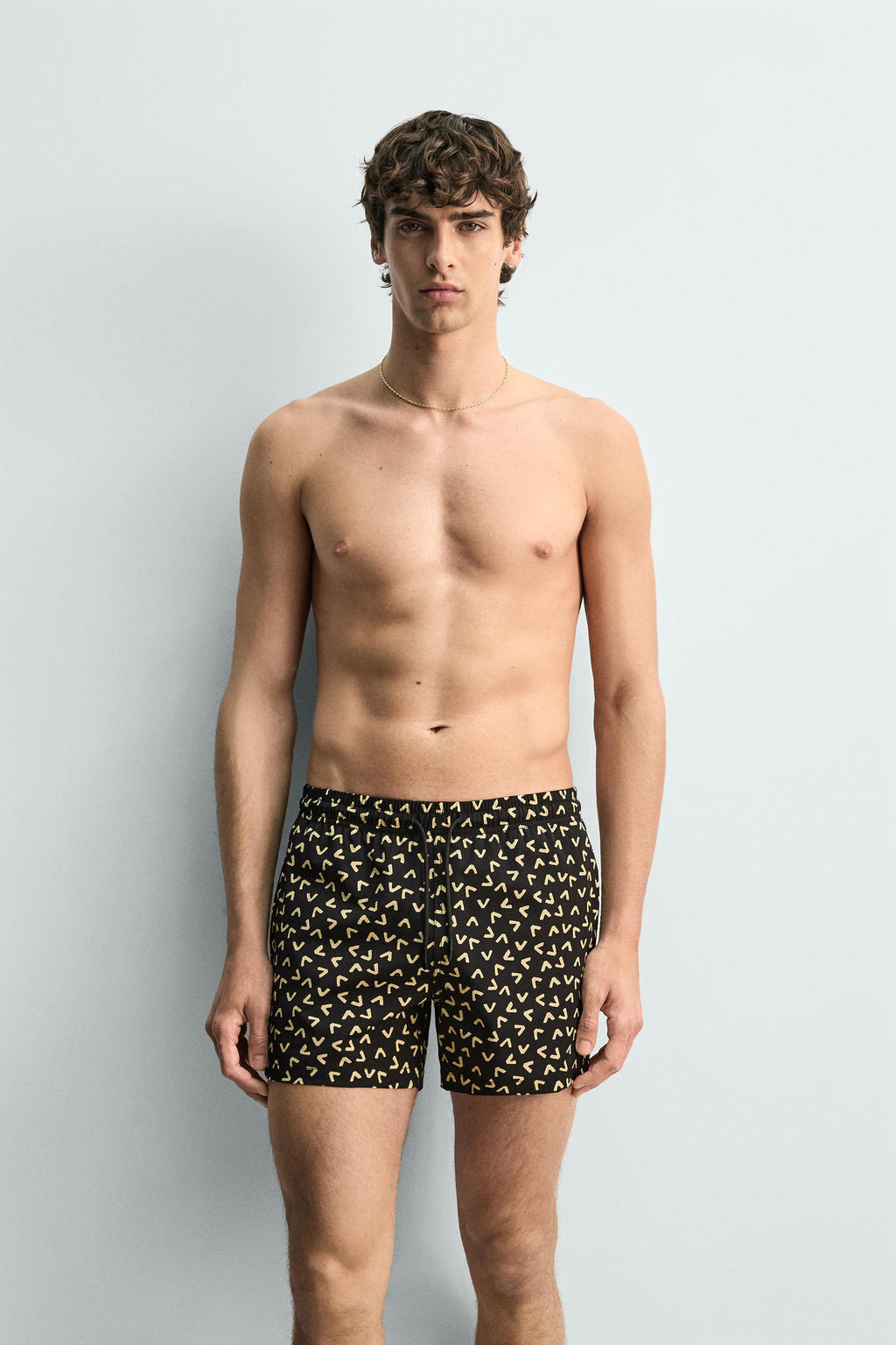 BA?ADOR CORTO ESTAMPADO GEOM?TRICO / Negro - Zara фото 5