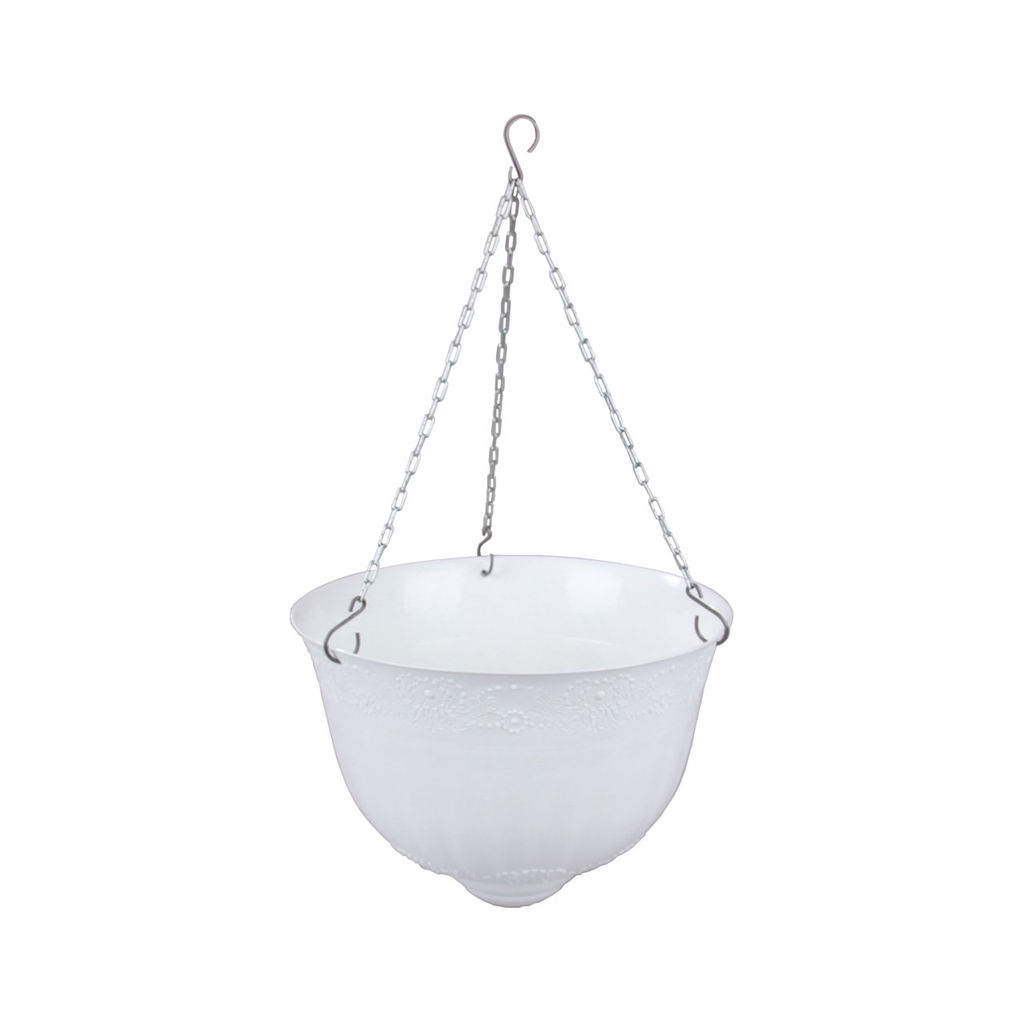 Кашпо "Венеция" 10л Д330мм подвесное (белый) М3168