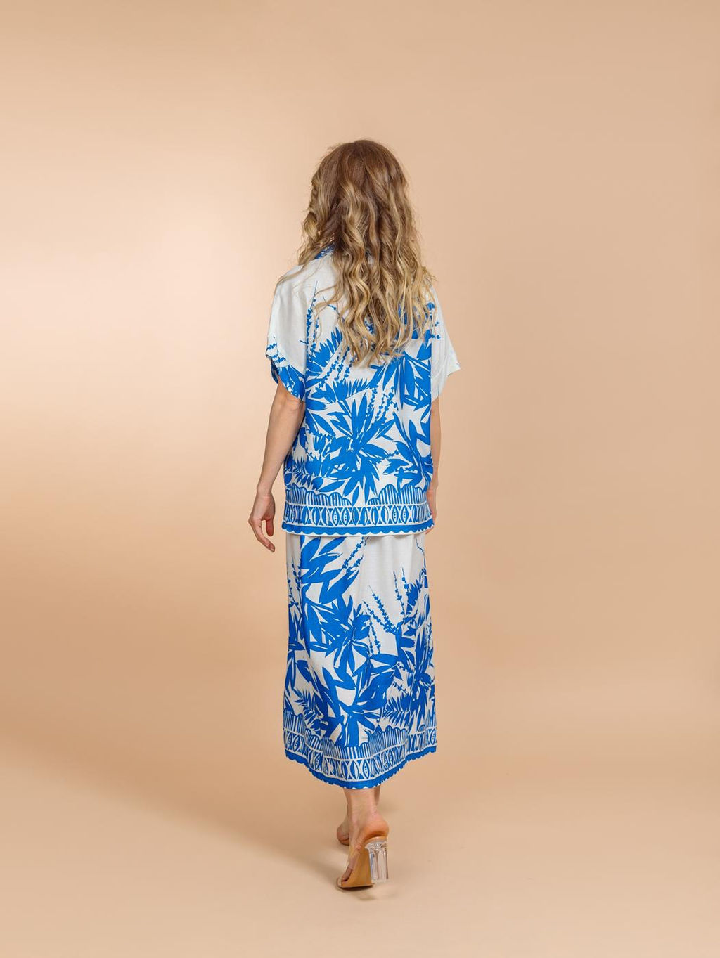 Костюм юбка и блузка (вискоза,лен) №25-209-2 (Лето-2025) - Ганг фото 4