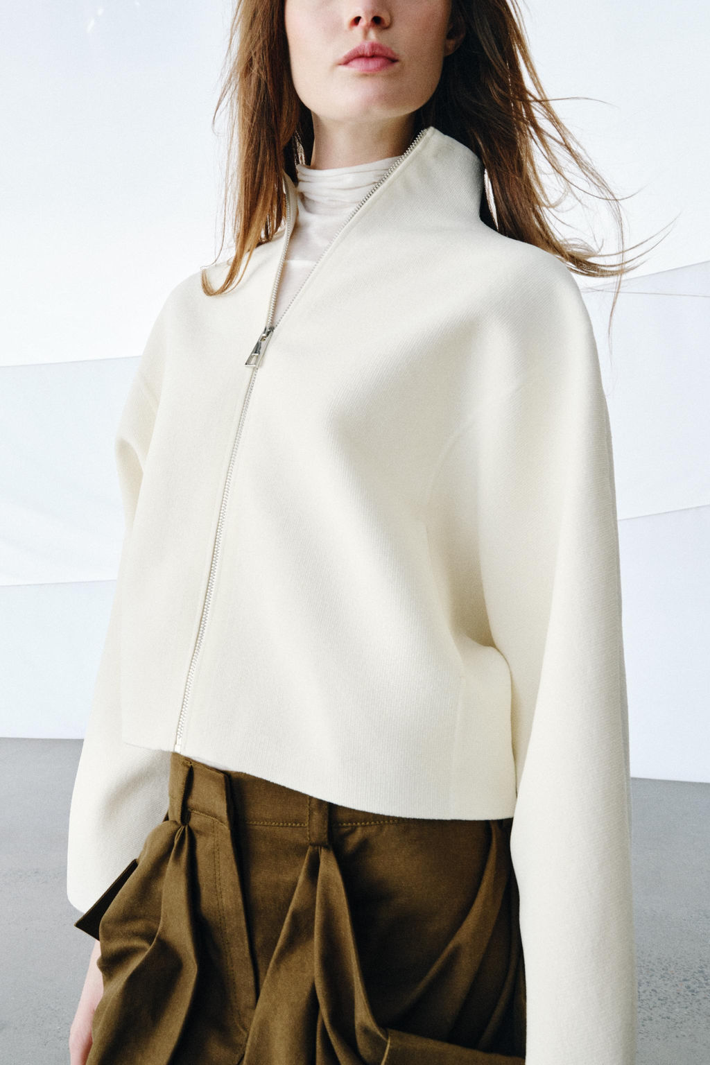 ZIP-UP KNIT CARDIGAN - Zara фото 3
