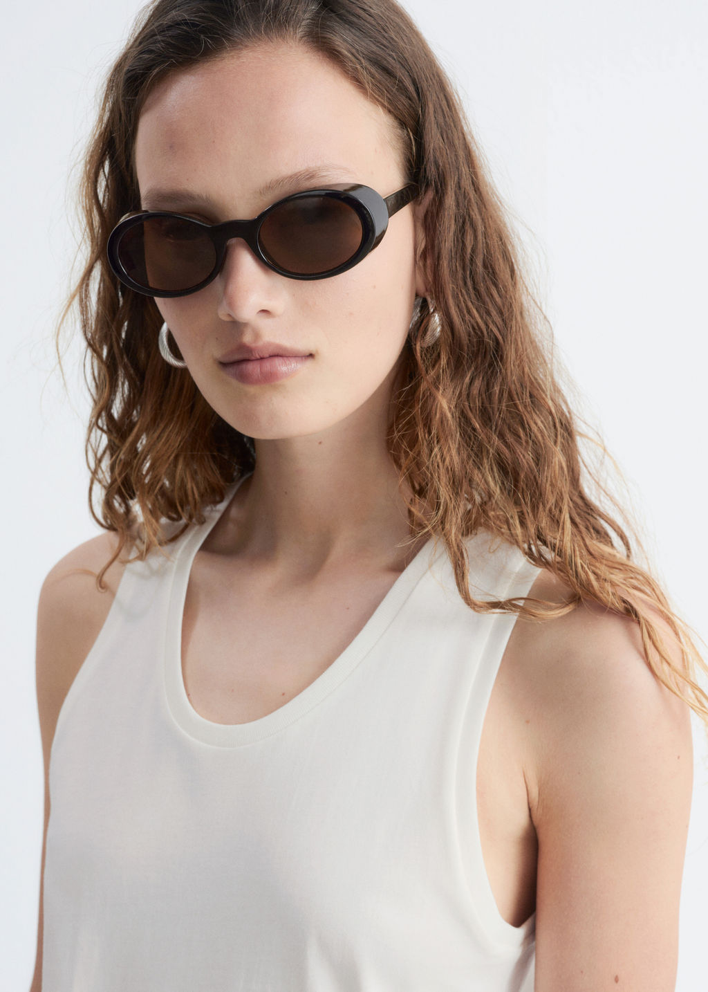 Camiseta de tirantes con pliegues de caja - H&m фото 5