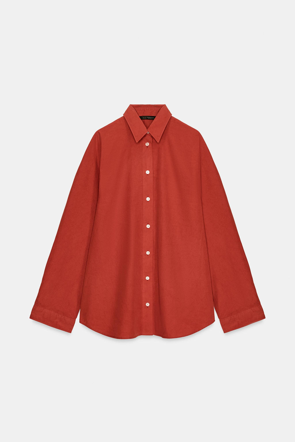 WASHED OVERSIZE POPLIN SHIRT - Zara фото 12