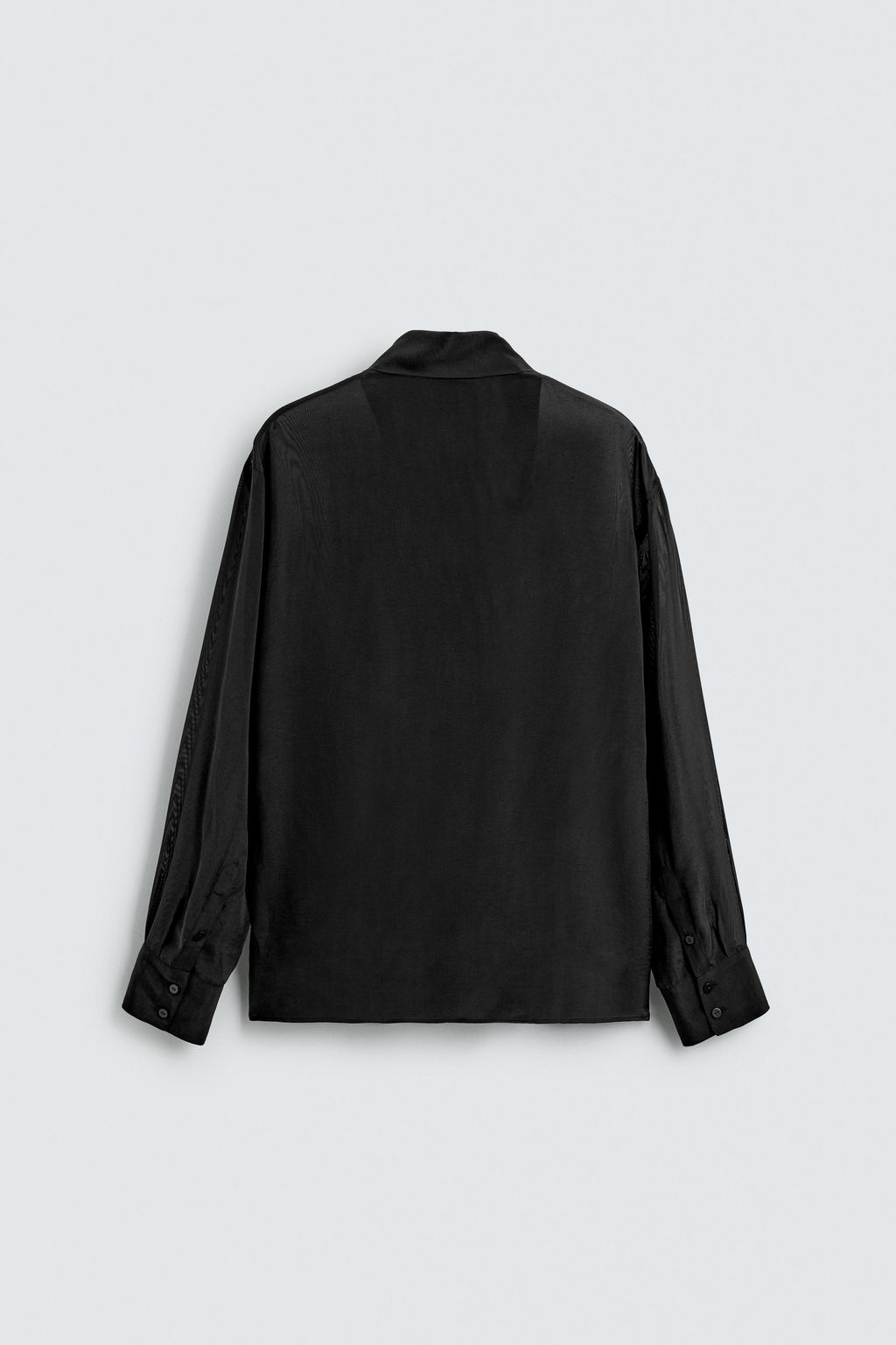 SEMI-SHEER SHIRT WITH BOW - Zara фото 8