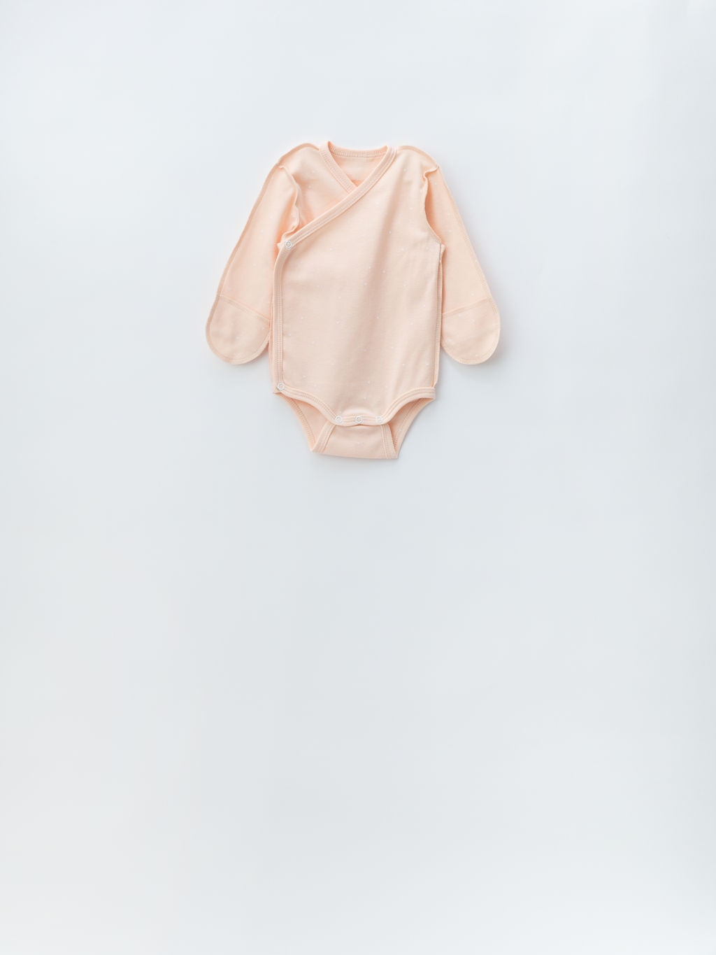 Комплект 2 предмета боди, бел/персик - Lesi kids фото 2