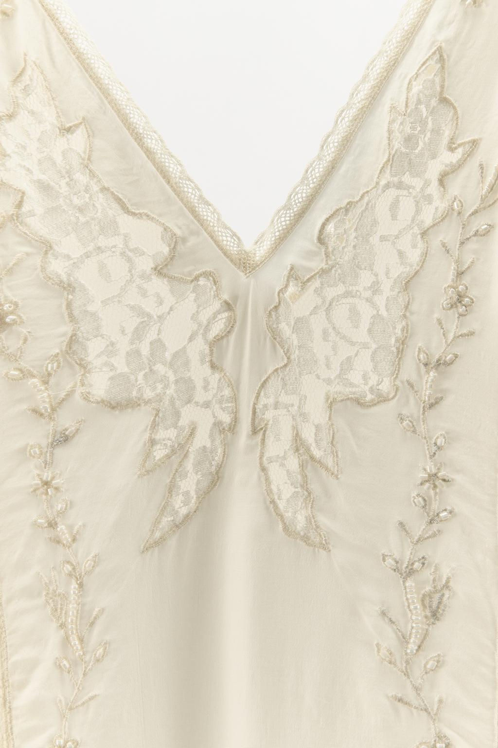 LONG EMBROIDERED DRESS - Zara фото 7