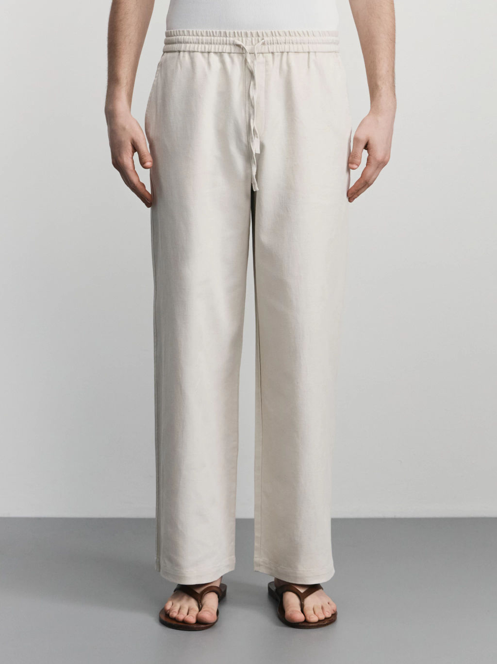 Брюки relax со льном / Zarina  фото 2