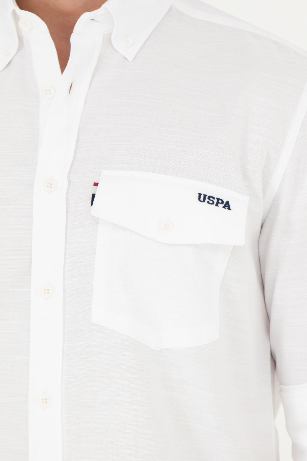 Мужская белая рубашка с длинным рукавом - U.s. polo assn фото 14