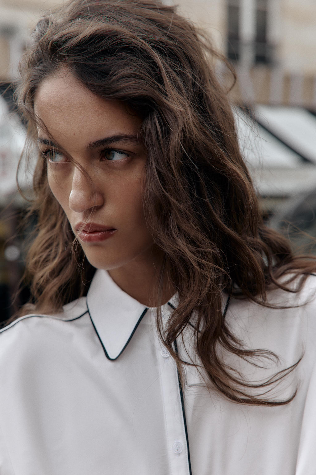POPLIN SHIRT WITH CONTRAST PIPING - Zara фото 5
