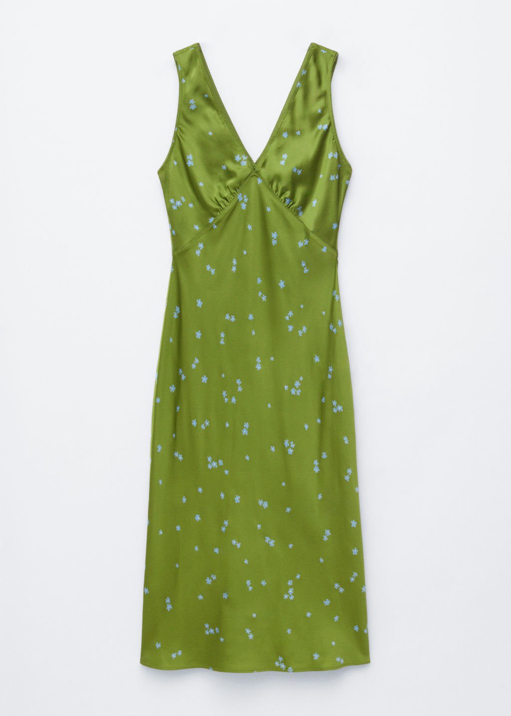 Vestido midi lencero con escote en pico - H&m фото 3