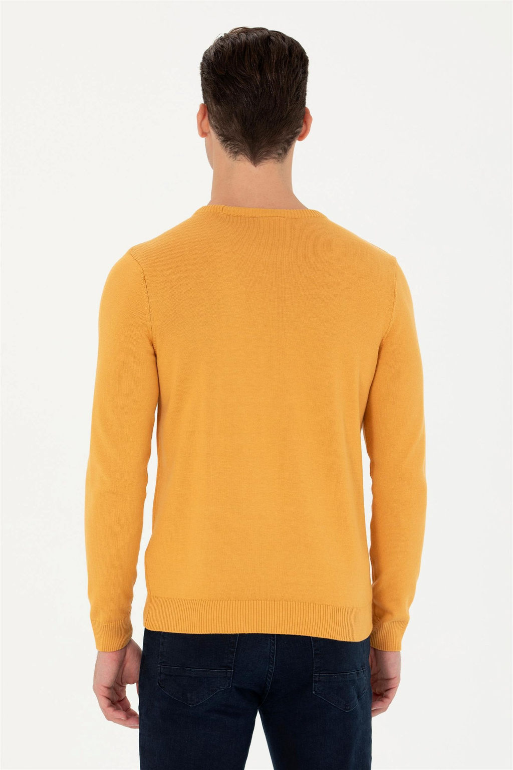 Мужской горчичный свитер - U.s. polo assn фото 11