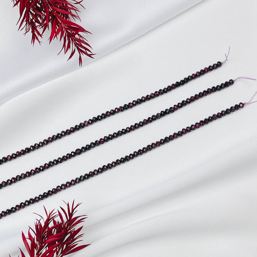 Бусины для украшений из Граната "Альмандин" (130 бусин)