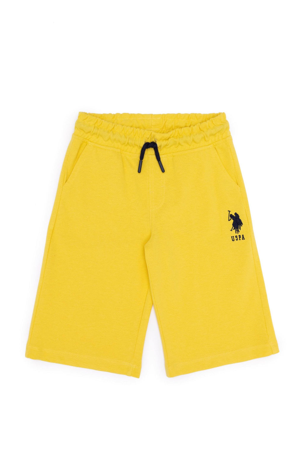 Желтые вязаные шорты для мальчика - U.s. polo assn фото 4