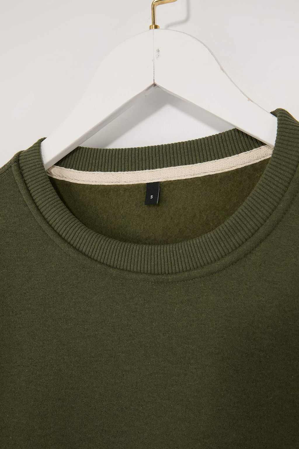 Haki Oversize/Genis Kesim Basic Ici Sardonlu Bisiklet Yaka Sweatshirt TMNAW26SW00047 - Trendyolmilla фото 2