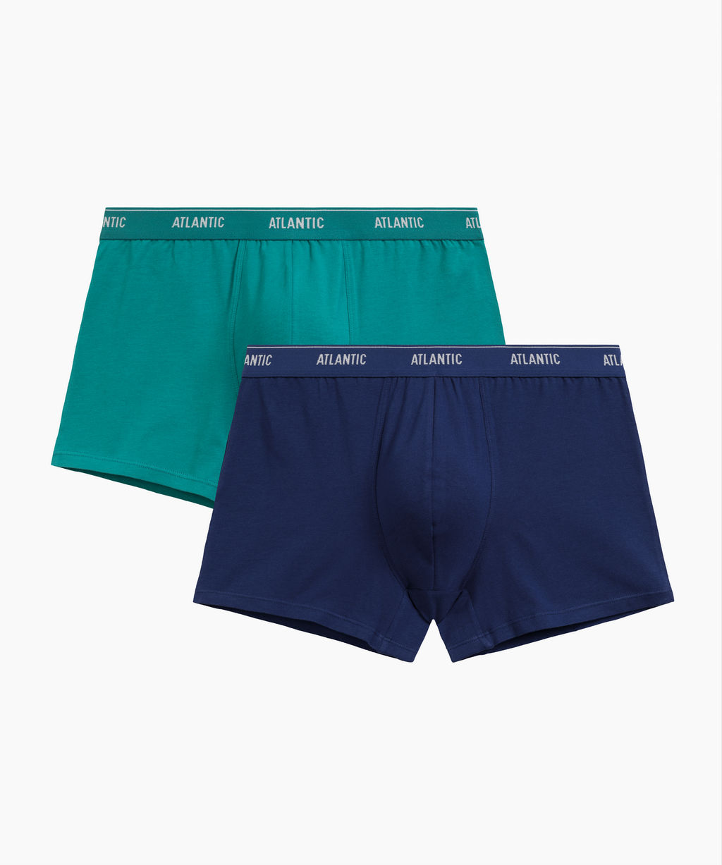 ATLANTIC 2RMH-011 Трусы шорты - набор (2 шт.) бирюзово-зеленый + темно-голубой