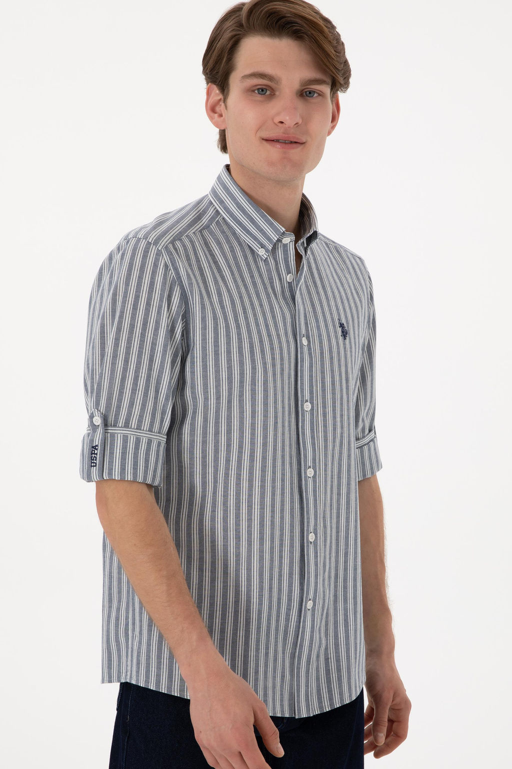 Erkek Mavi Uzun Kollu G_mlek Sepette S_rpriz _ndirim - U.s. polo assn фото 3