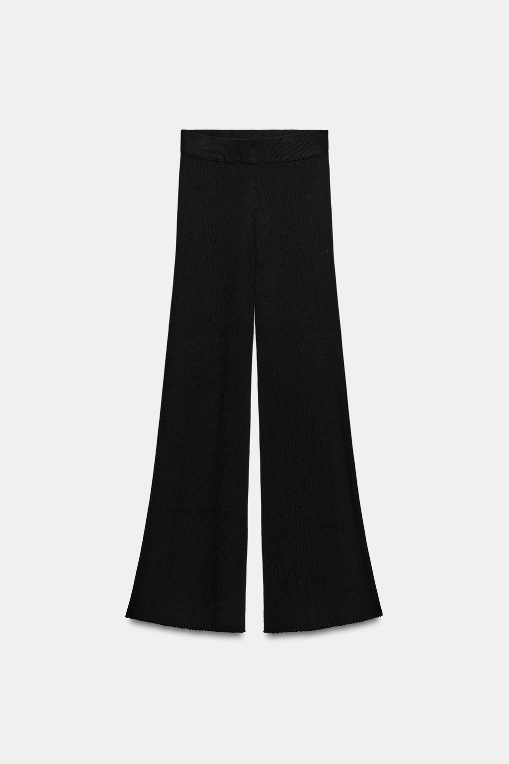PANTAL?N ANCHO PUNTO RIB / Negro - Zara фото 3