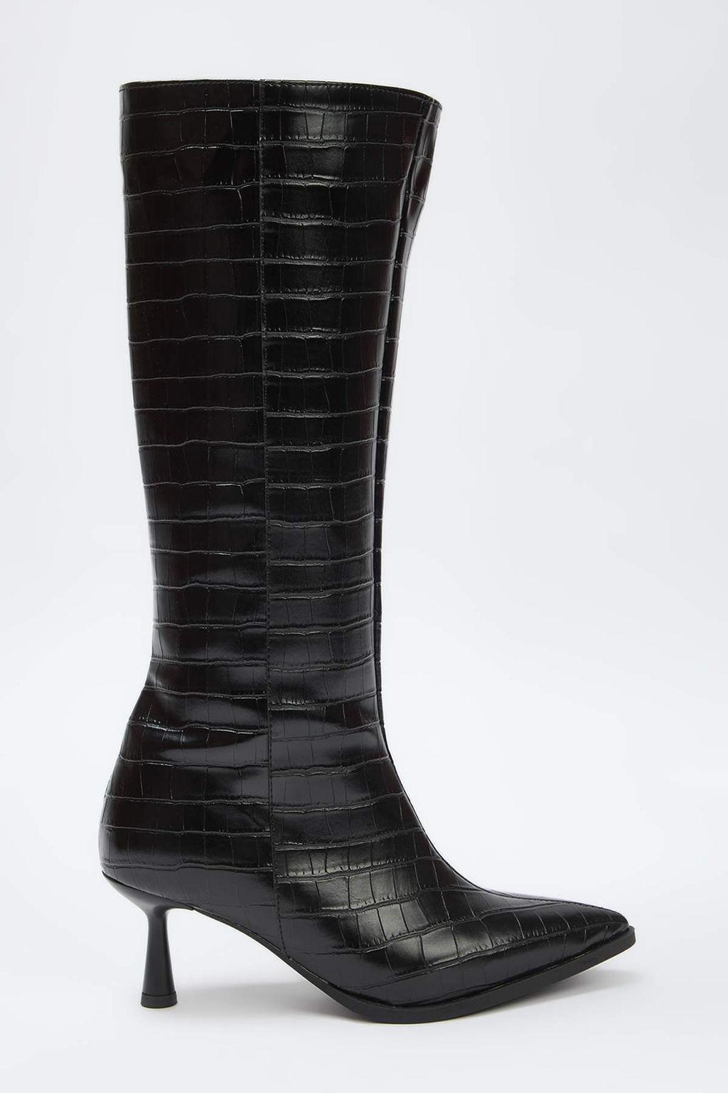 Siyah Kroko Sivri Burun Ince Topuklu Kad?n CizmeTAKAW26CZ00010 - Trendyolmilla фото 5