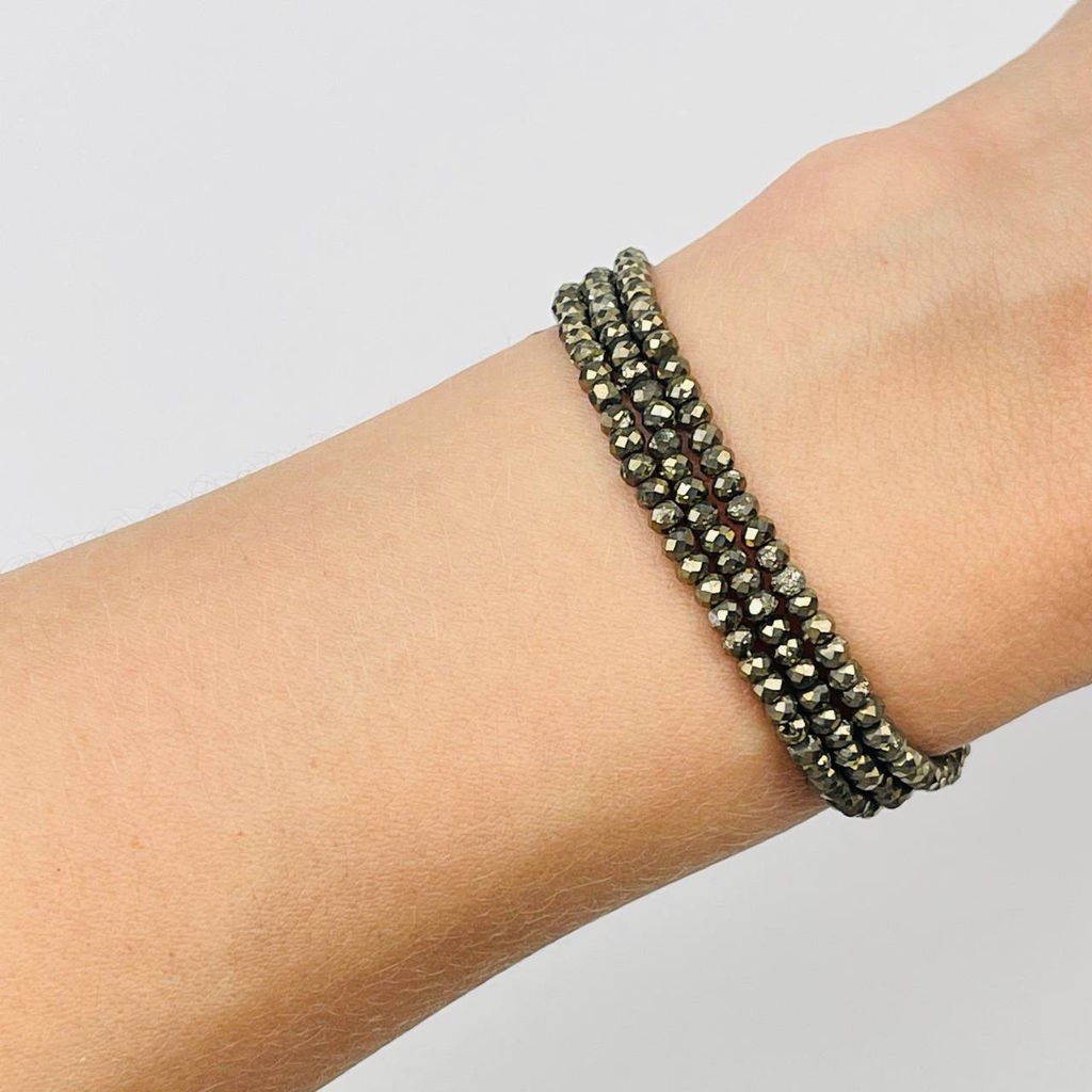 Бусины для украшений из Пирита (195 бусин) - Радуга самоцветов фото 2