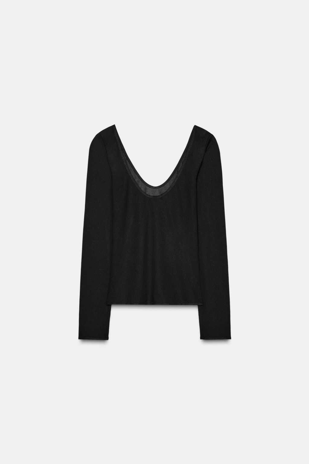 SEMI-SHEER LONG SLEEVE TOP - Zara фото 5
