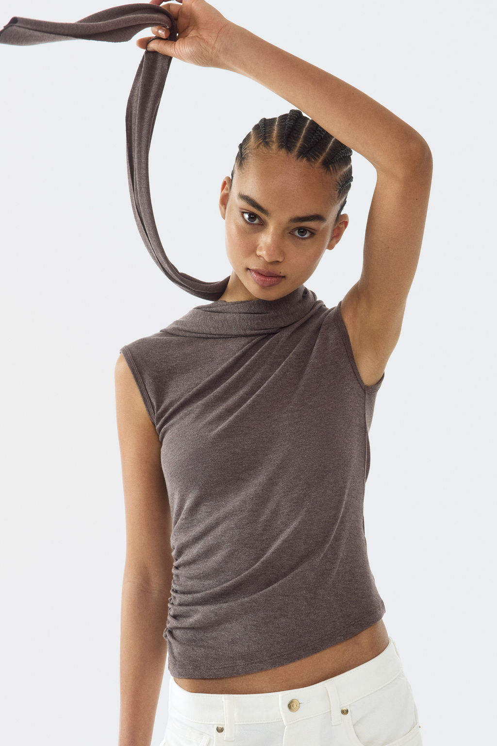 Top con cuello fular - H&m фото 7