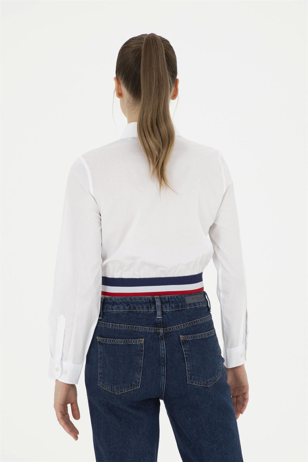 Женская белая рубашка с длинным рукавом Неожиданная скидка в корзине - U.s. polo assn фото 5