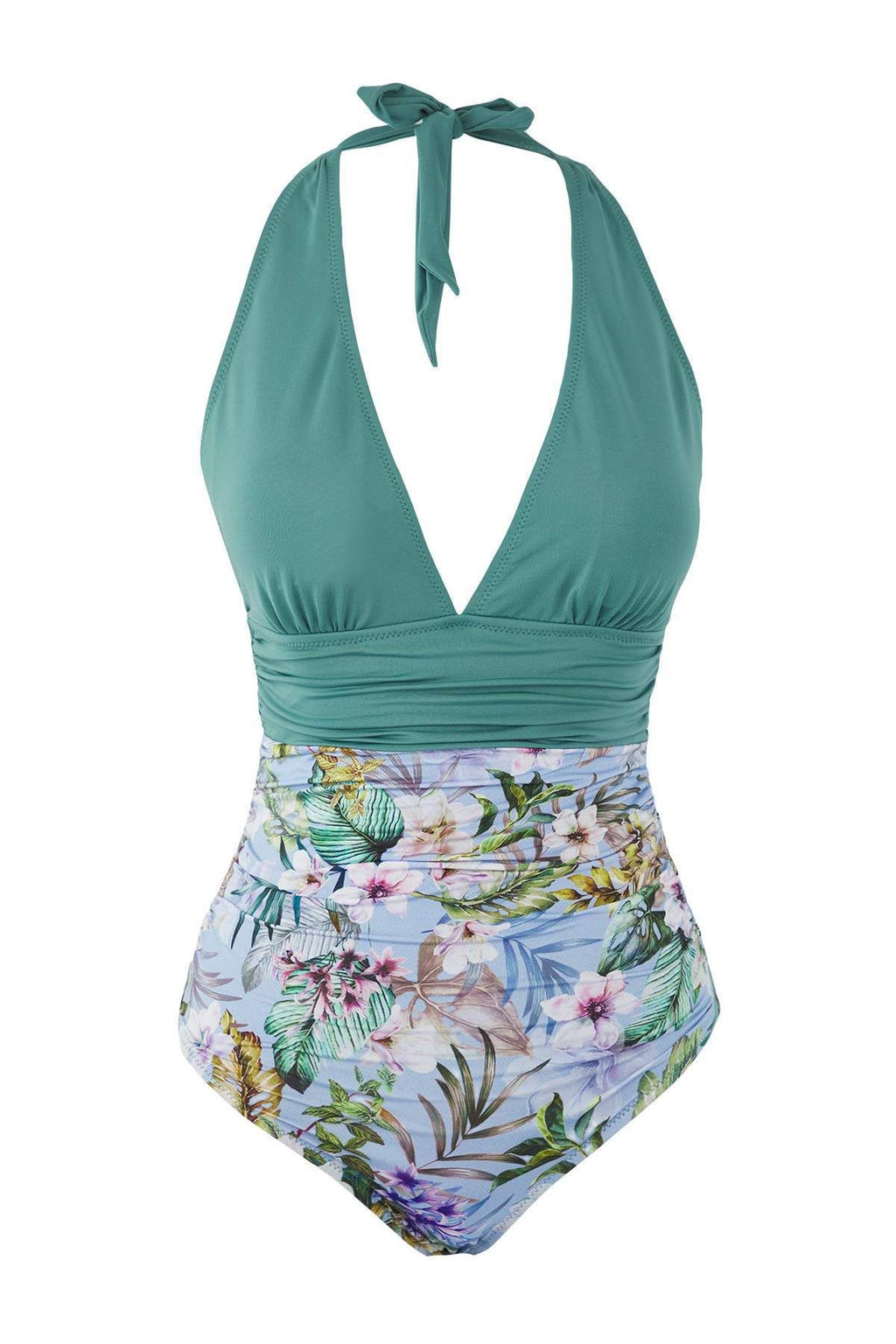 Cicek Desenli Derin V Buzgulu Mayo TBESS25MA00134 - Trendyolmilla фото 5