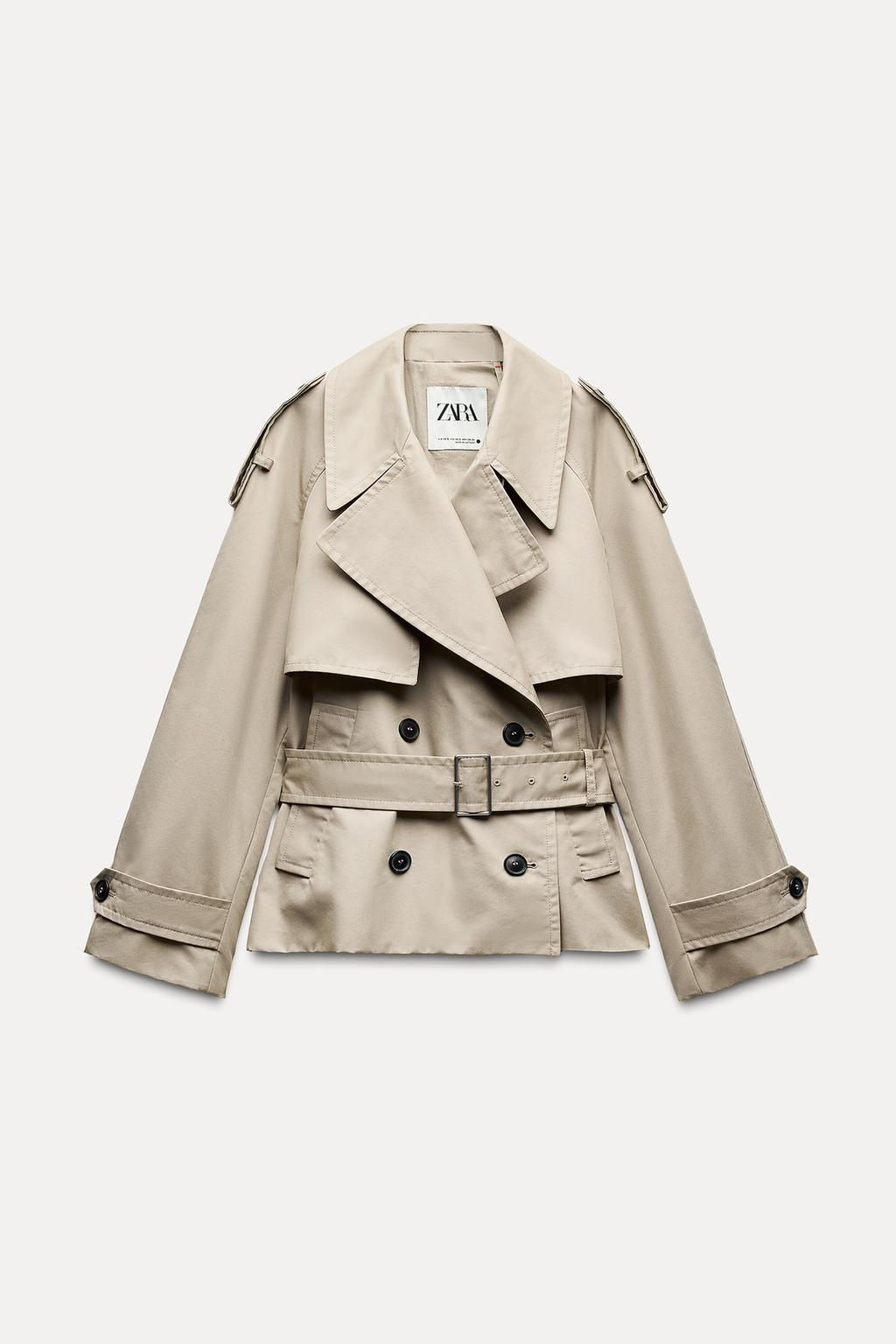 ZW COLLECTION SHORT TRENCH COAT - Zara фото 7