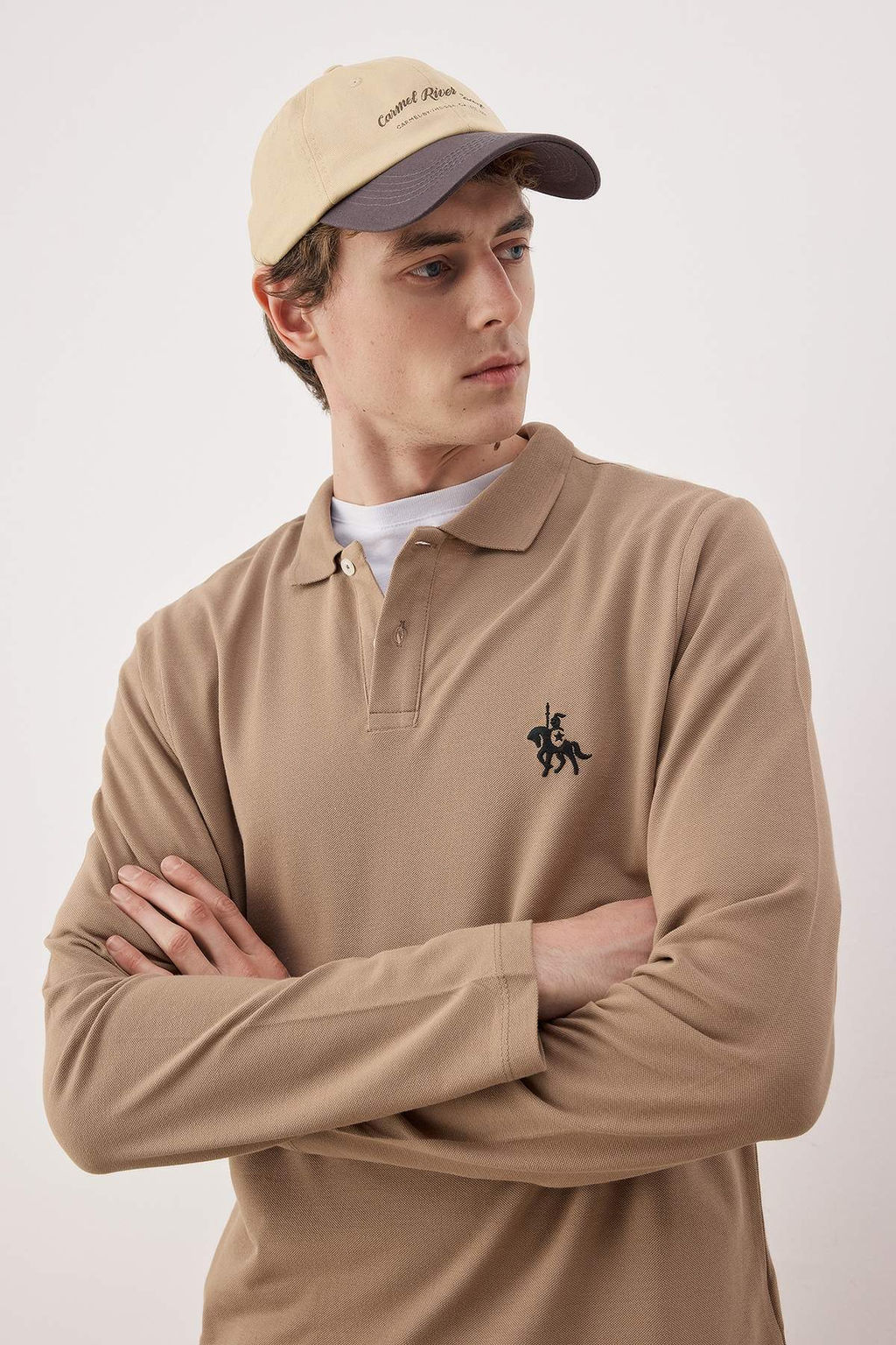 TRENDYOL MAN Beyaz %100 Pamuk Slim/Dar Kesim Uzun Kol Basic Polo Yaka T-shirt TMNAW25PO00000 - Trendyolmilla фото 13