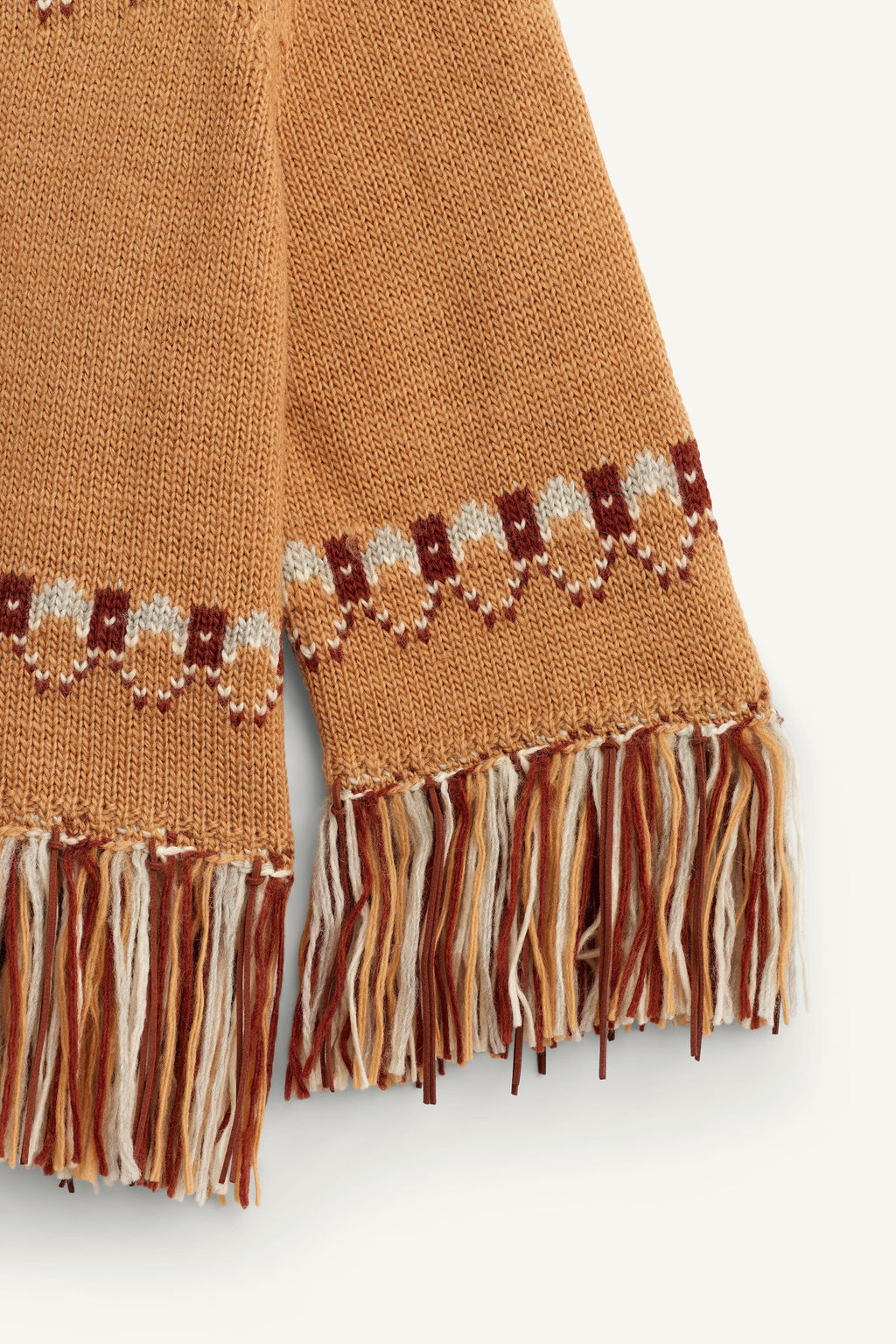 LIMITED EDITION 100% WOOL JACQUARD KNIT PONCHO - Zara фото 8
