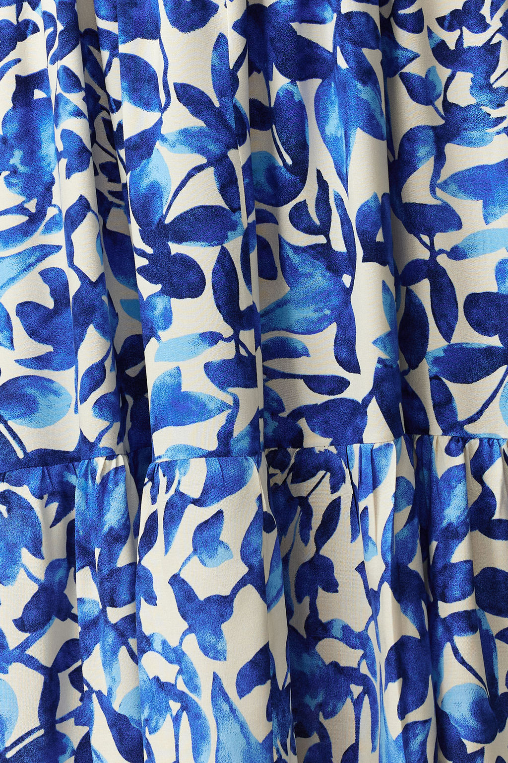 Mavi Cicekli Skater Gipe Yaka Detayl? Shally Midi Dokuma Elbise TWOSS24EL00952 - Trendyolmilla фото 4