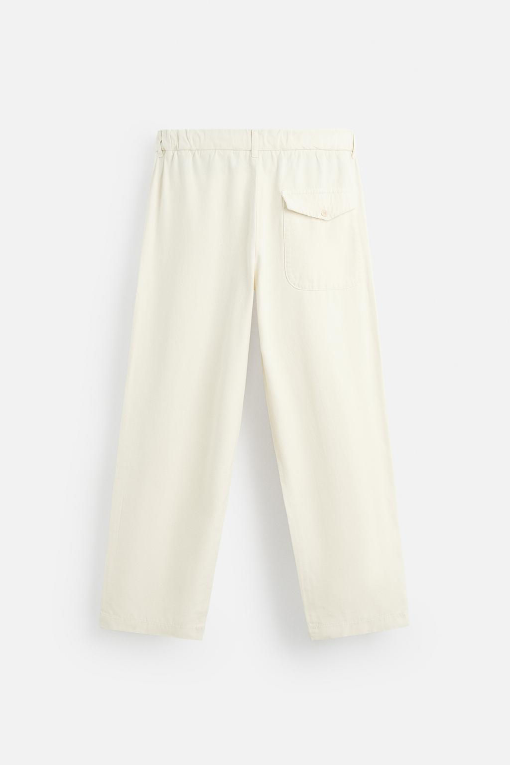 RELAXED FIT PLEATED TROUSERS - Zara фото 8