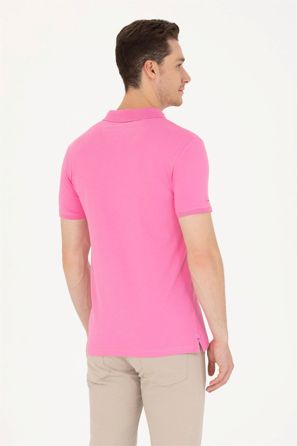 Мужская розовая базовая футболка - U.s. polo assn фото 12