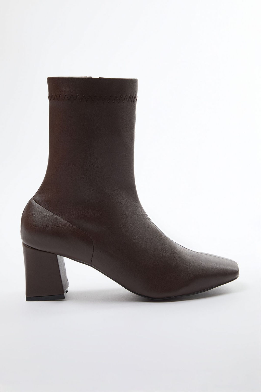 Trendyol Shoes Siyah Strec Fermuarl? Kad?n Blok Topuklu Bot TAKAW25BO00001 - Trendyolmilla фото 3