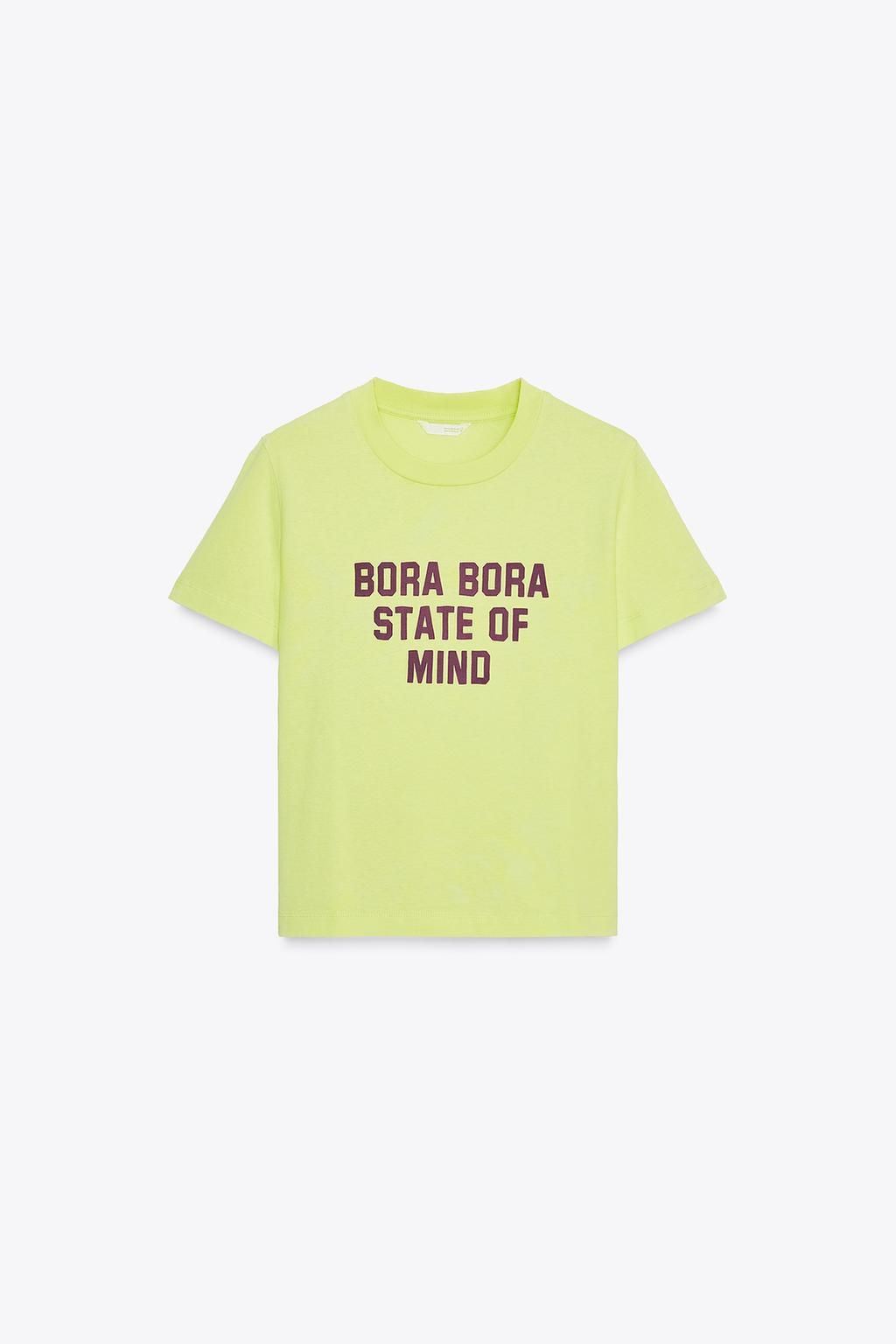 WASHED T-SHIRT WITH SLOGAN - Zara фото 6