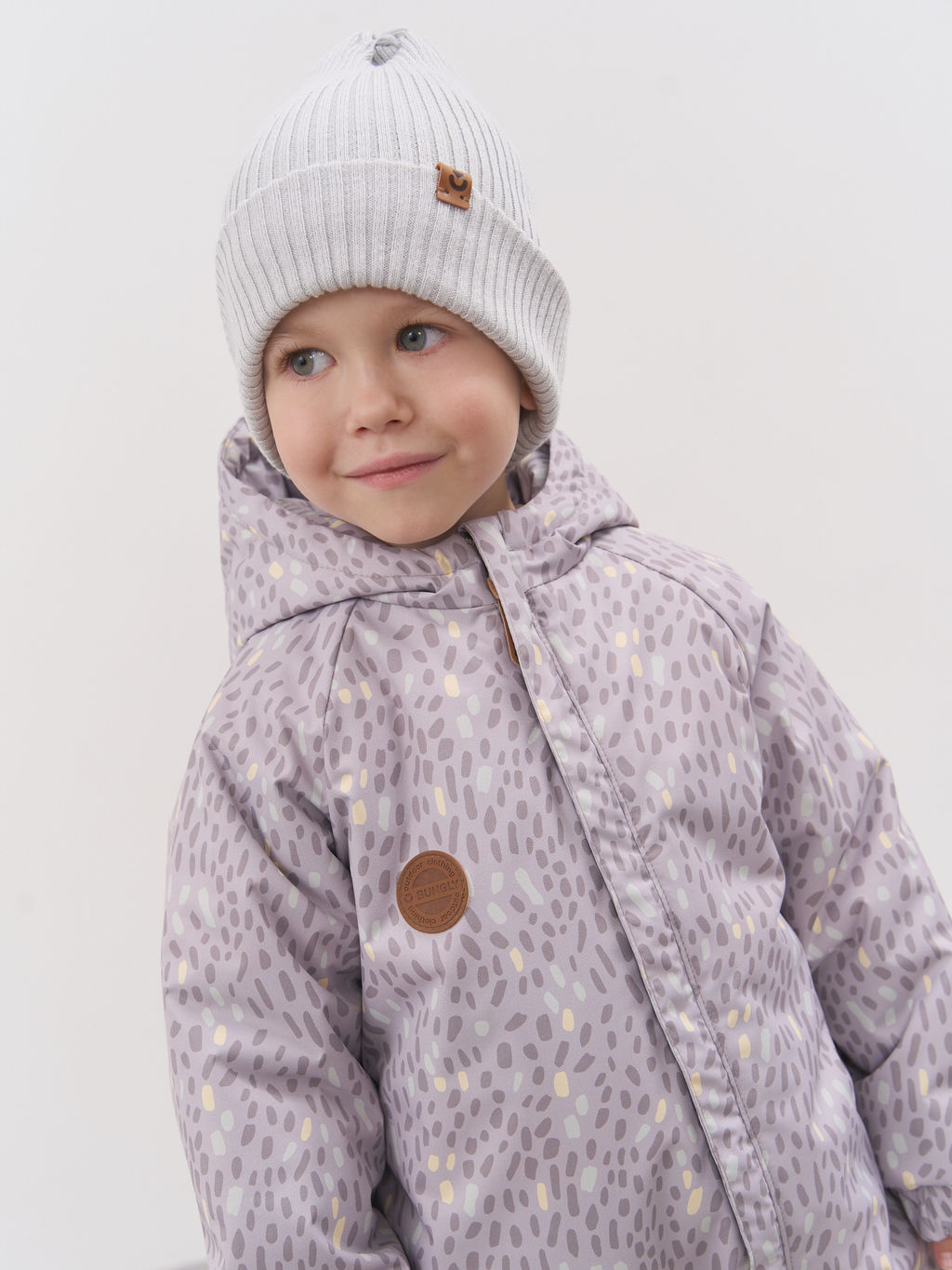 Комбинезон демисезонный мембранный Солнечные зайчики - серый 0+ - Bungly фото 8